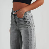 Women's High-Waisted Wide-Leg Denim Jeans