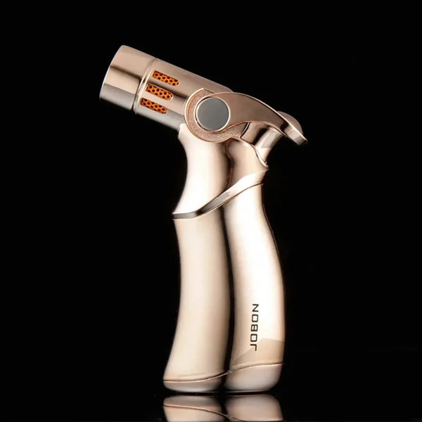 Windproof 4-Torch Butane Lighter for Cigar, Kitchen and BBQ Use