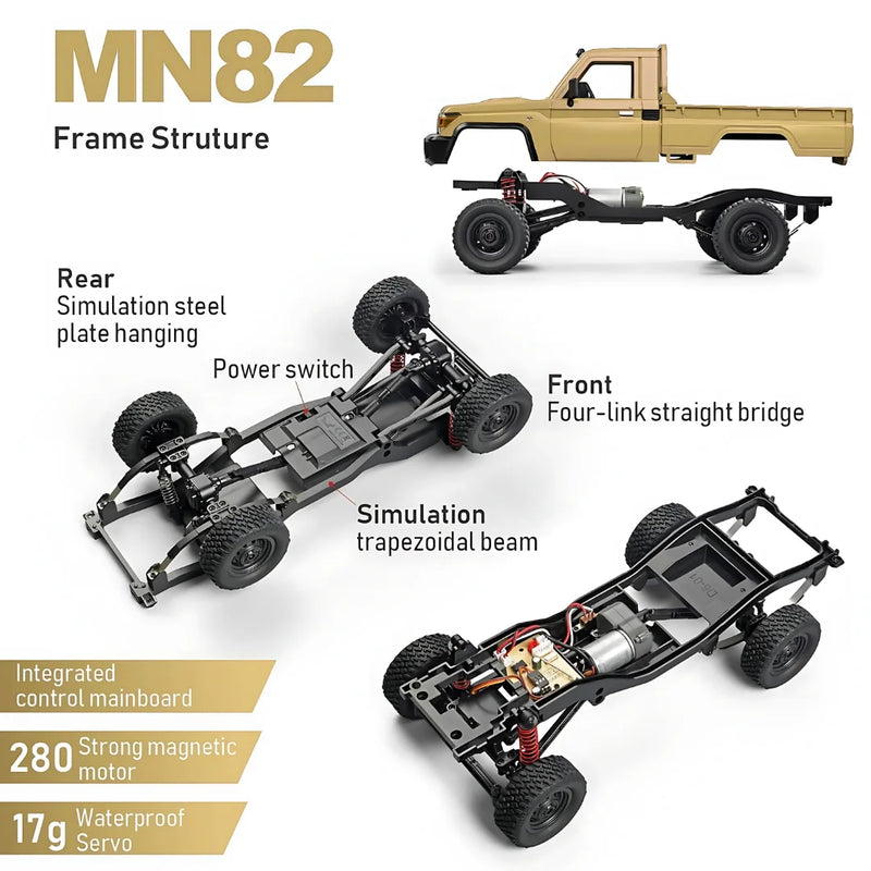 MN82 RC Pickup Truck 4WD 1/12 Scale