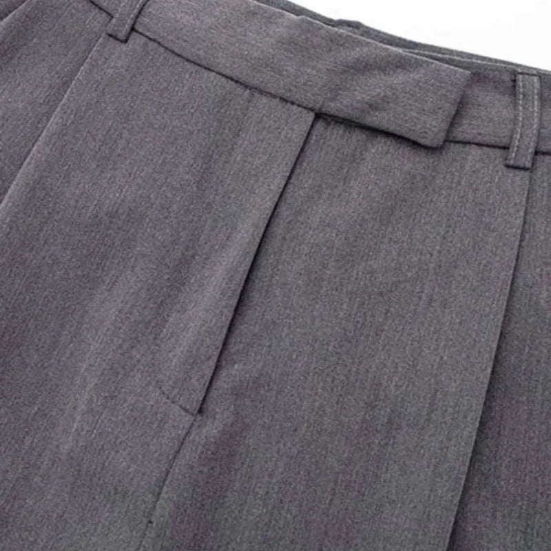 Women's high-waisted vintage zipper pants