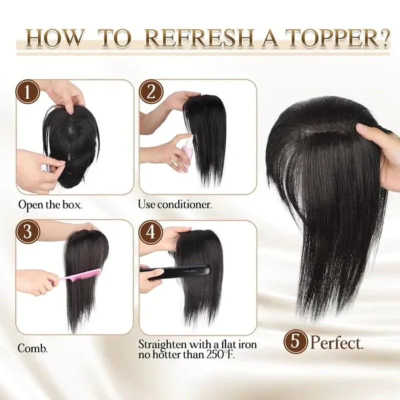 Natural Hair Topper for Instant Volume