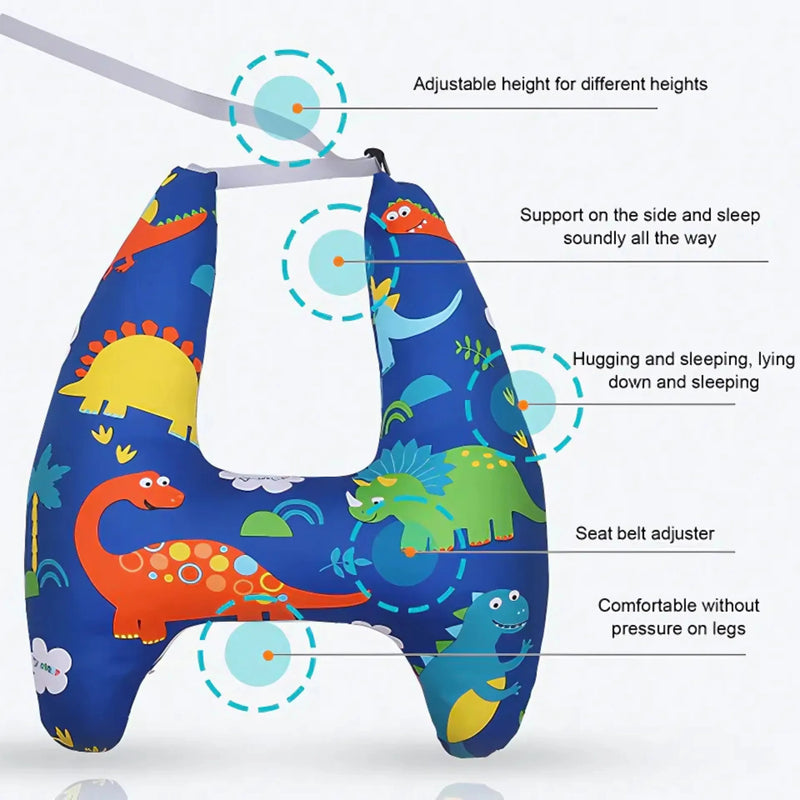 U-Shape Travel Pillow for Kids with Fun Patterns