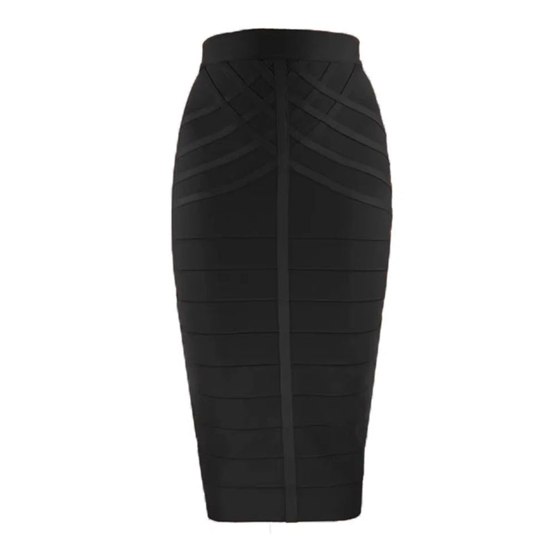 Women's vintage bandage midi skirt