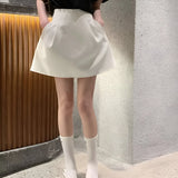 Chic high-waist A-line mini skirt
