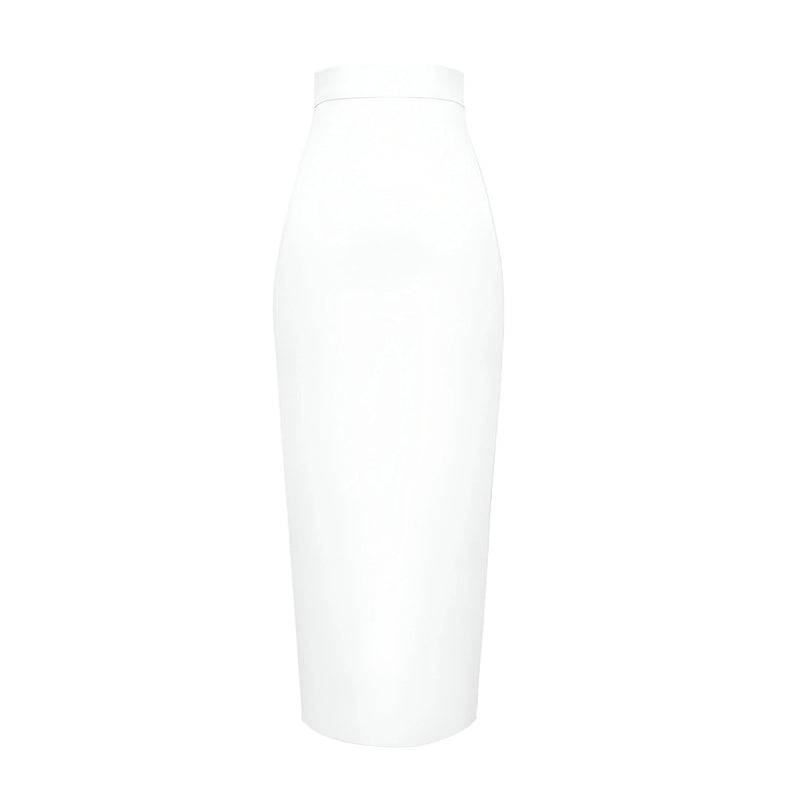 Elegant high-waist bodycon midi skirt