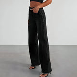 Women's High-Waisted Wide-Leg Denim Jeans