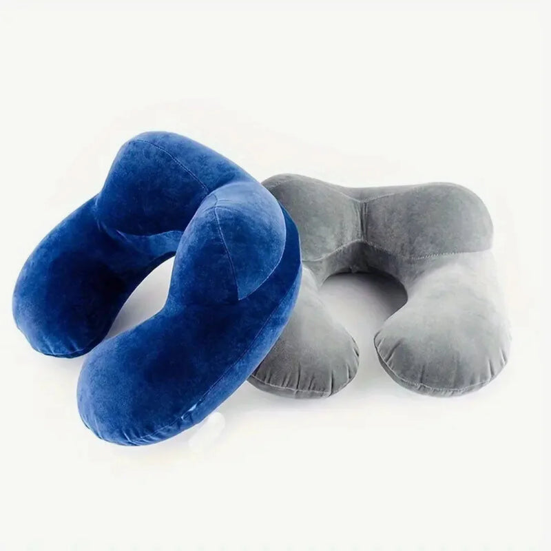 Inflatable U-Shape Travel Pillow for Neck Support