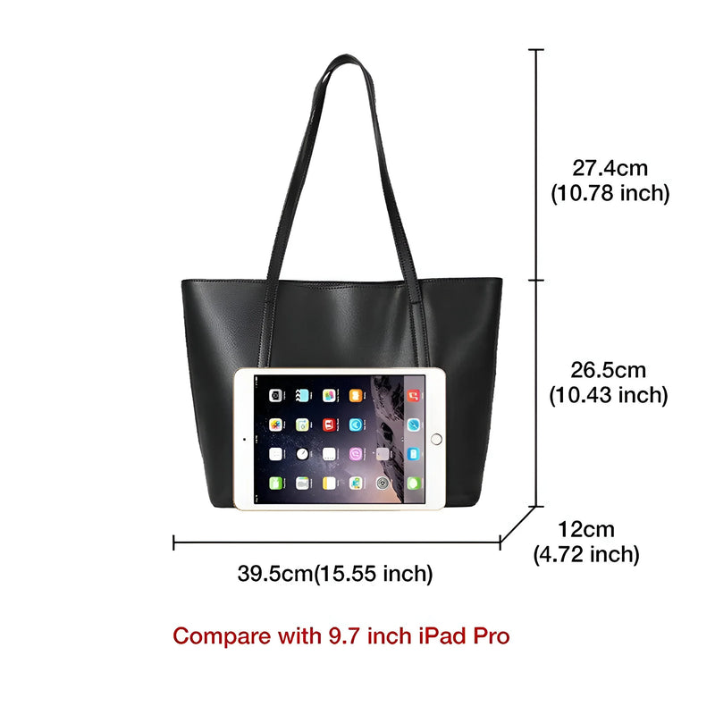 Women's Split Leather Commuter Tote Bag