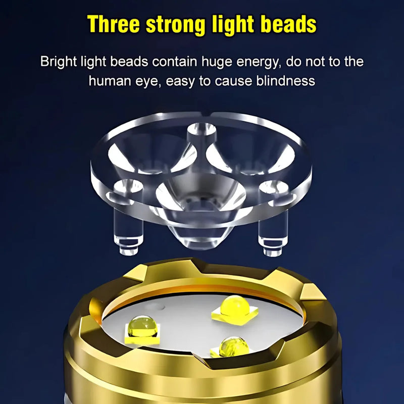 Three-Eyed Mini Tactical Flashlight