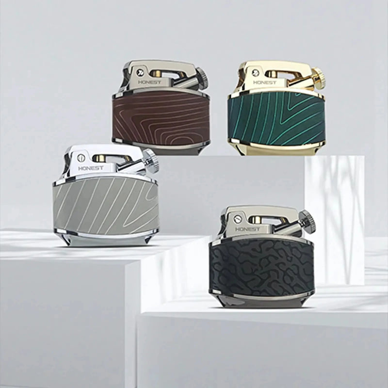 Retro Kerosene Lighter with PU Leather Finish