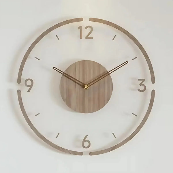 Nordic Silent Wooden Wall Clock