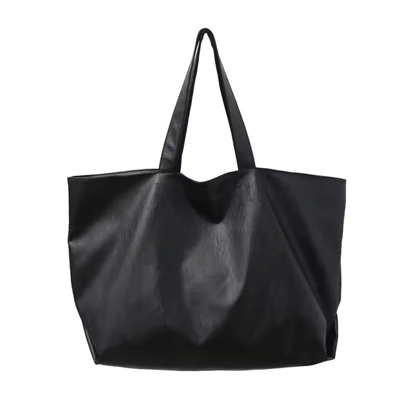 Women's Retro-Style Large Capacity Leather  Tote Bag