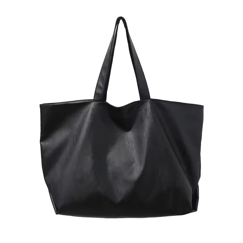 Women's Retro-Style Large Capacity Leather  Tote Bag