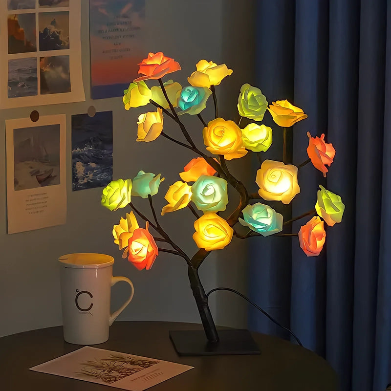 Romantic Rose Tree Lamp Table Light