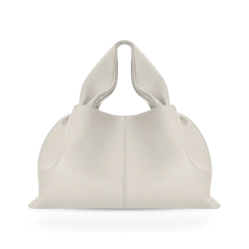 Soft Leather Shoulder Bag with French Texture