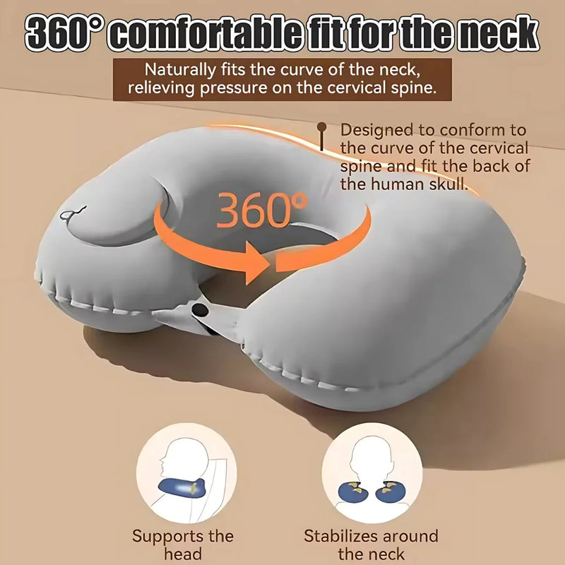Inflatable Neck Travel Pillow