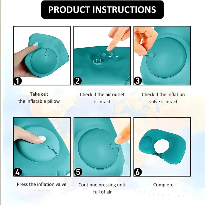 Inflatable Neck Travel Pillow