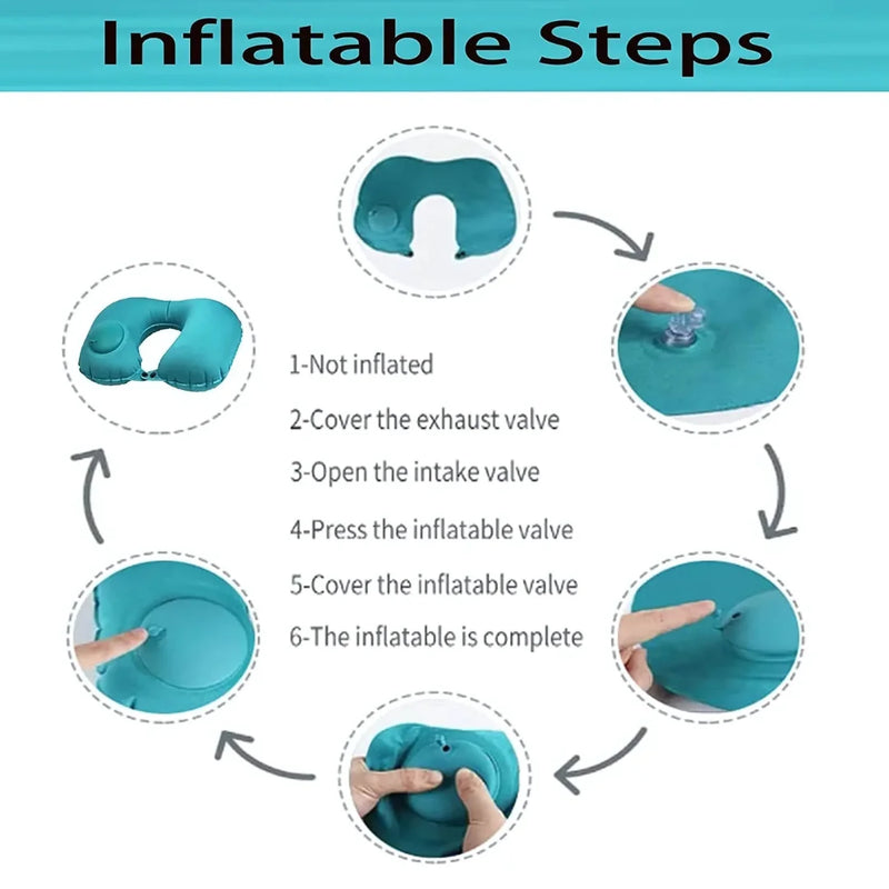 Inflatable Neck Travel Pillow