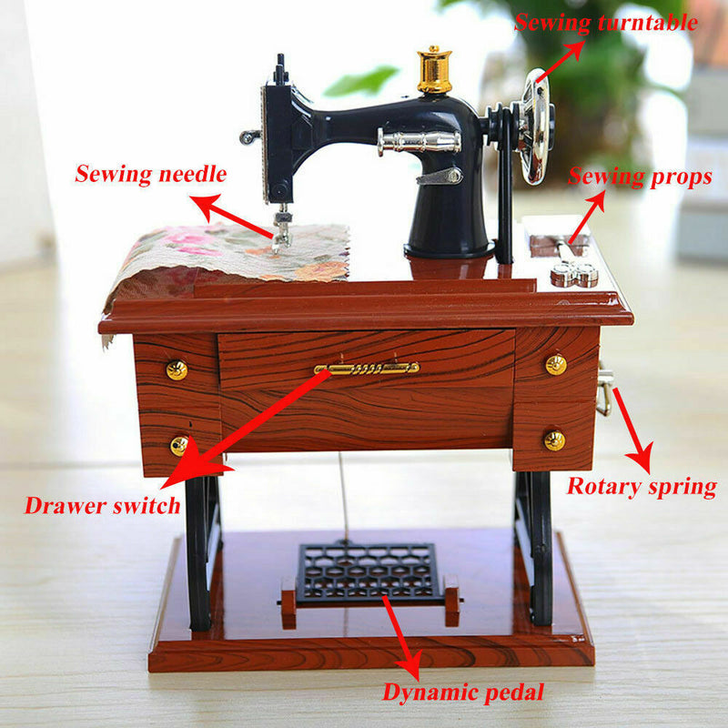 mini sewing machine music box