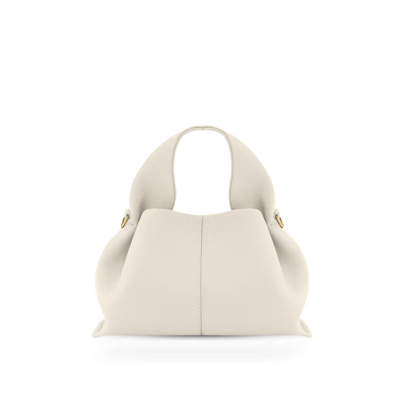 Soft Leather Shoulder Bag with French Texture