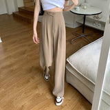 Breathable silk wide-leg pants