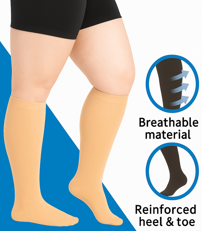 Plus Size Compression Socks for Sports & Fitness