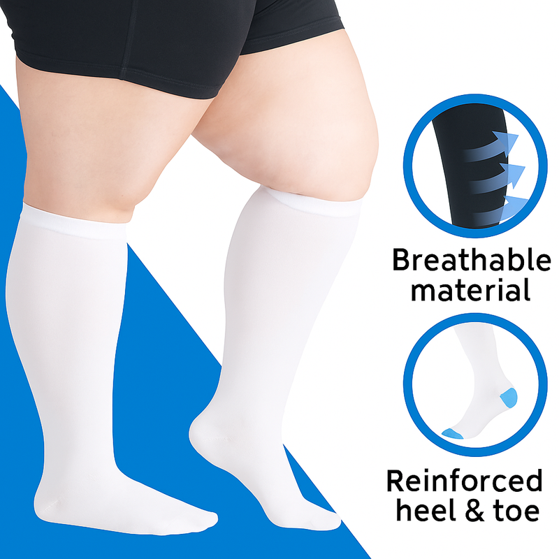 Plus Size Compression Socks for Sports & Fitness