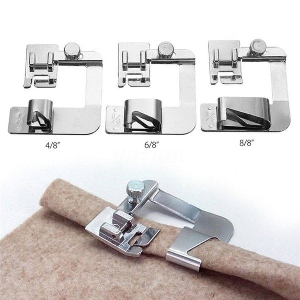 rolled hem presser foot set - 3 pcs