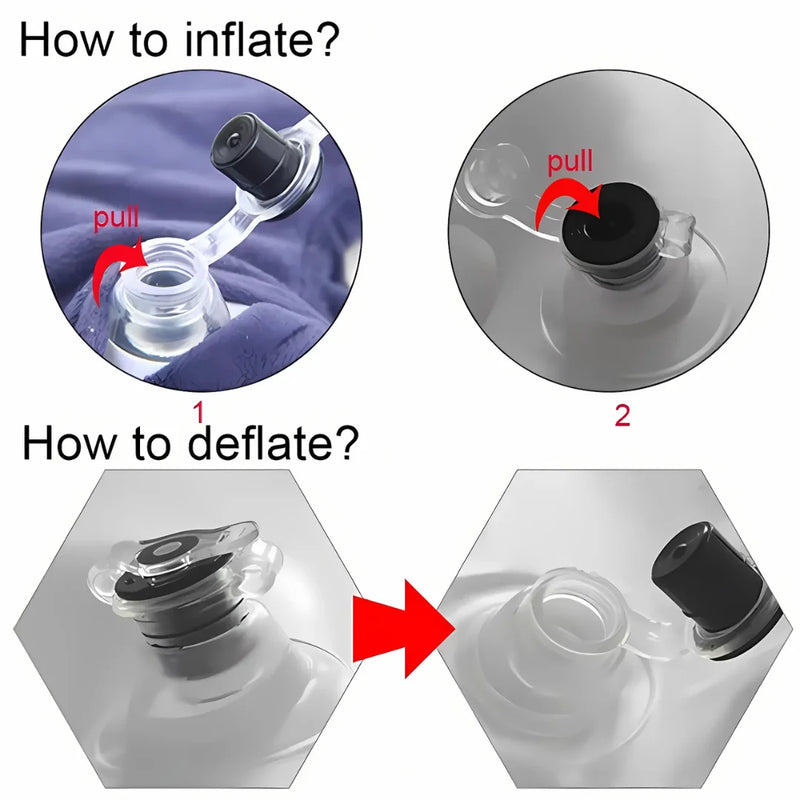 Inflatable U-Shape Travel Pillow for Neck Support
