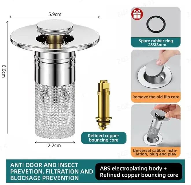 Universal Stainless Steel Drain Stopper