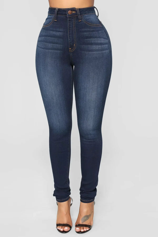 High-Waist Stretch-Jeans