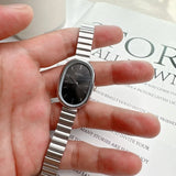 Luxury Oval Women's Quartz Watch (Stainless Steel)