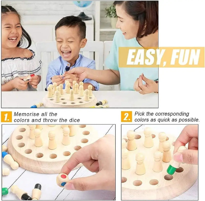 Wooden Match Stick Memory Chess Game