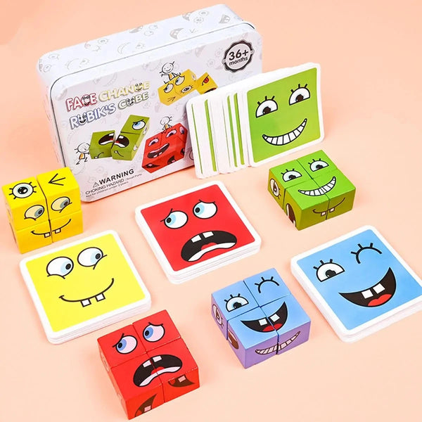 Face Change Rubik's Cube Board Game For Kids