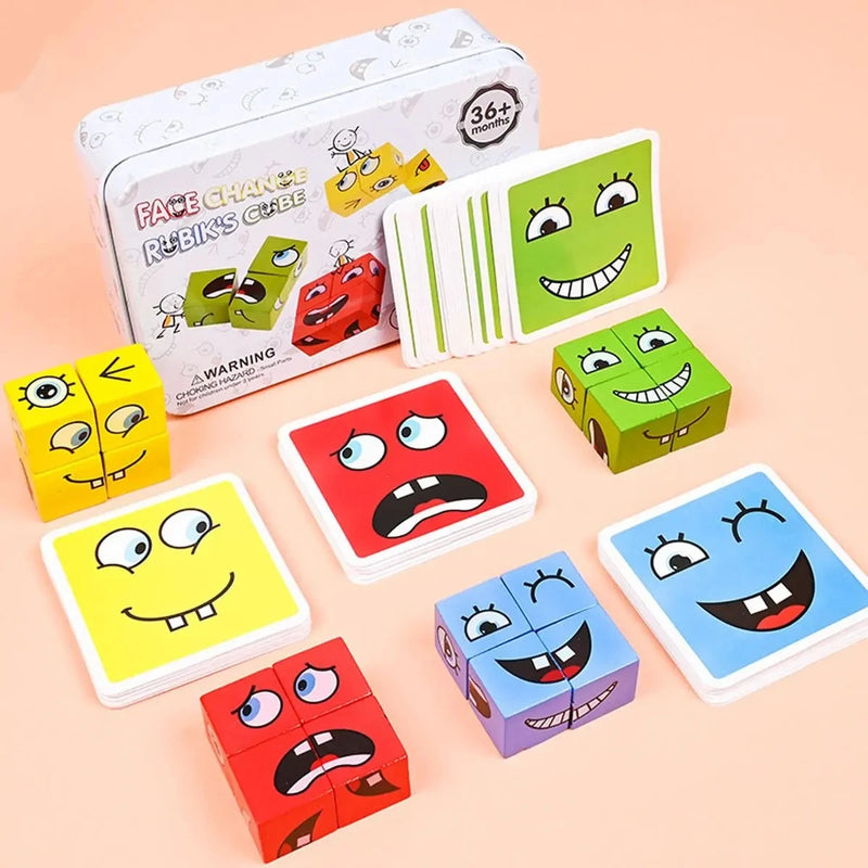 Face Change Rubik's Cube Board Game For Kids