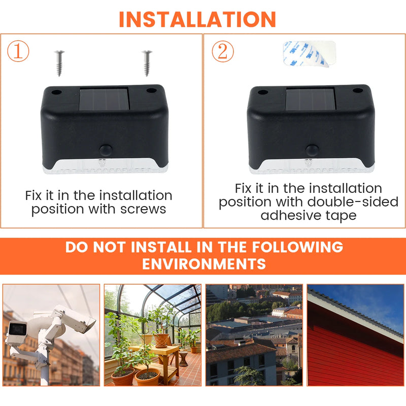 Solar LED Staircase Wall Lights