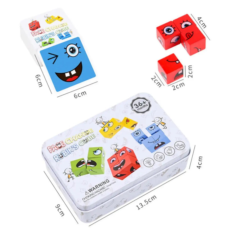 Face Change Rubik's Cube Board Game For Kids