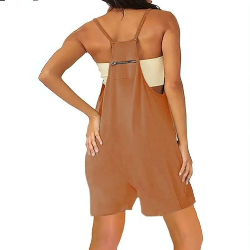 Comfortable Zipper Jumpsuit With Pockets