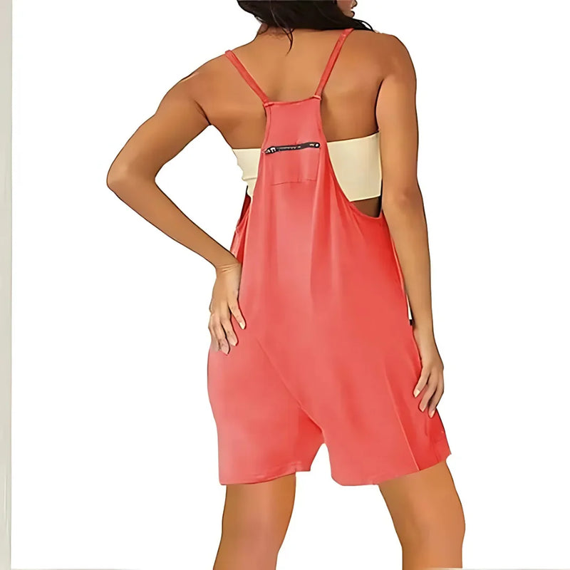 Comfortable Zipper Jumpsuit With Pockets