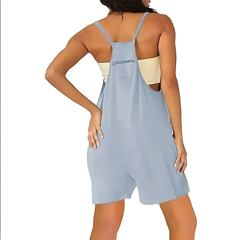 Comfortable Zipper Jumpsuit With Pockets