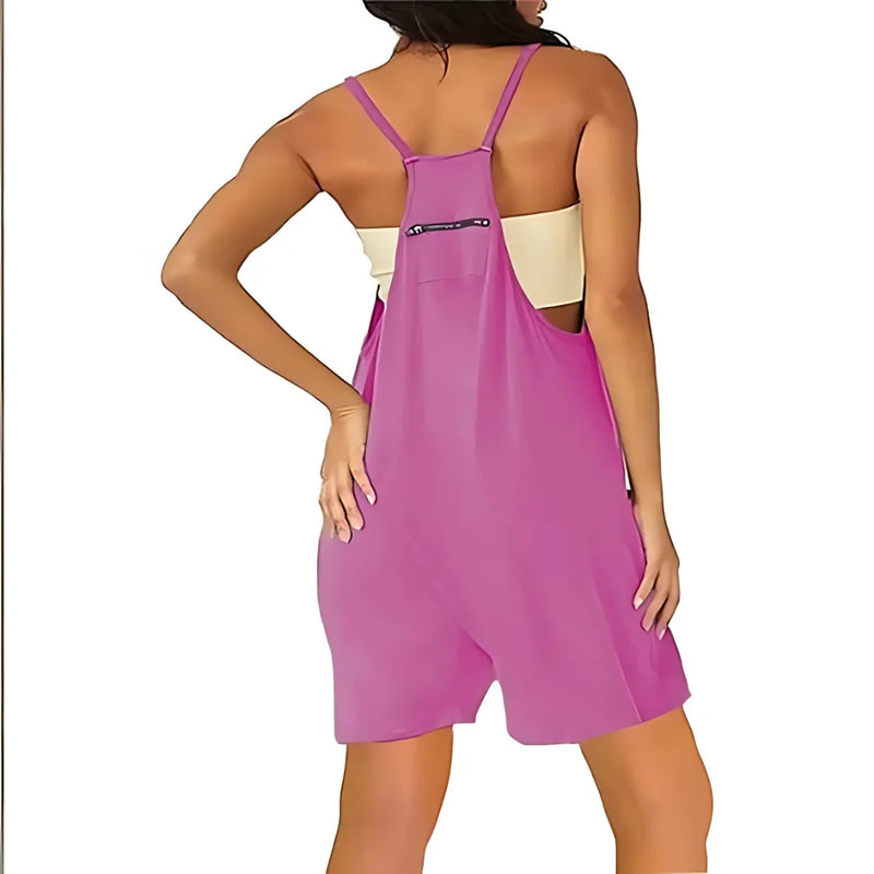 Comfortable Zipper Jumpsuit With Pockets
