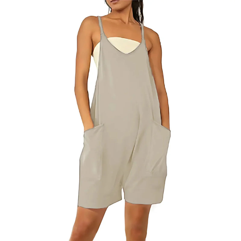 Comfortable Zipper Jumpsuit With Pockets