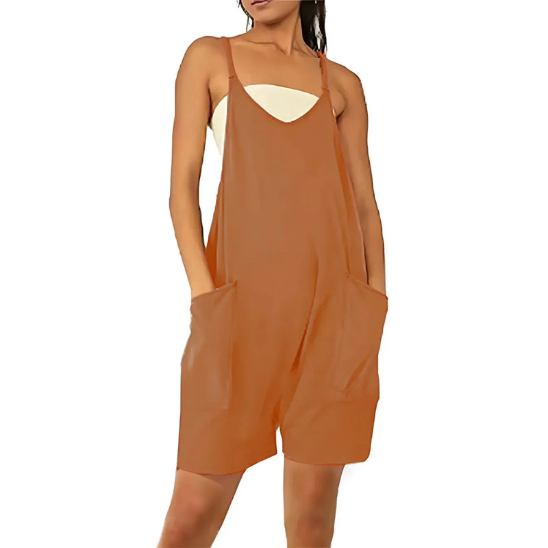 Comfortable Zipper Jumpsuit With Pockets