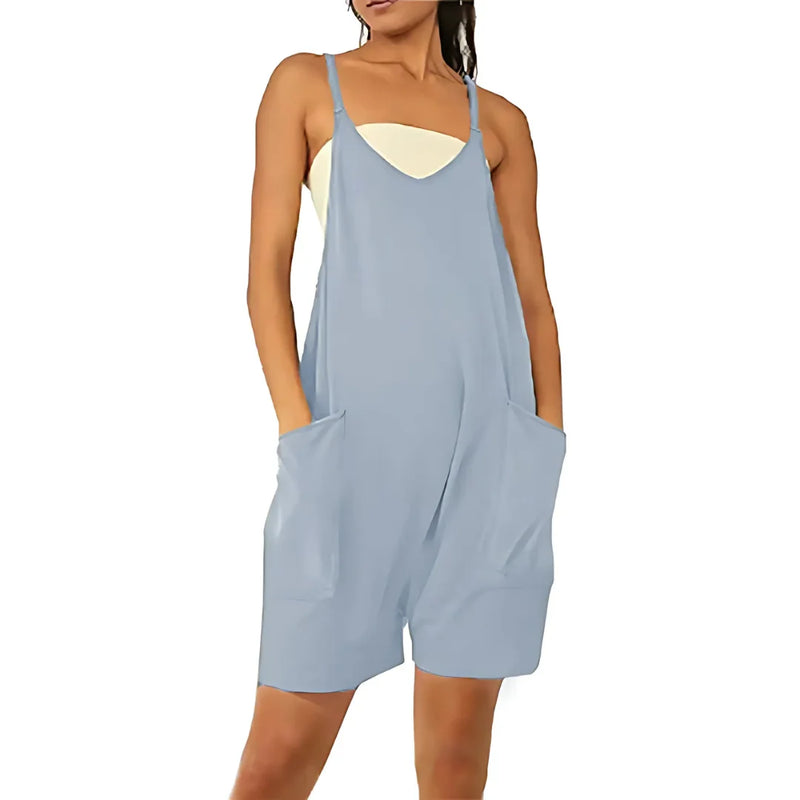 Comfortable Zipper Jumpsuit With Pockets