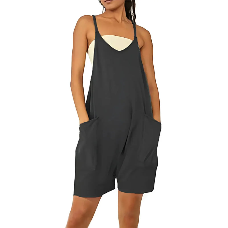 Comfortable Zipper Jumpsuit With Pockets