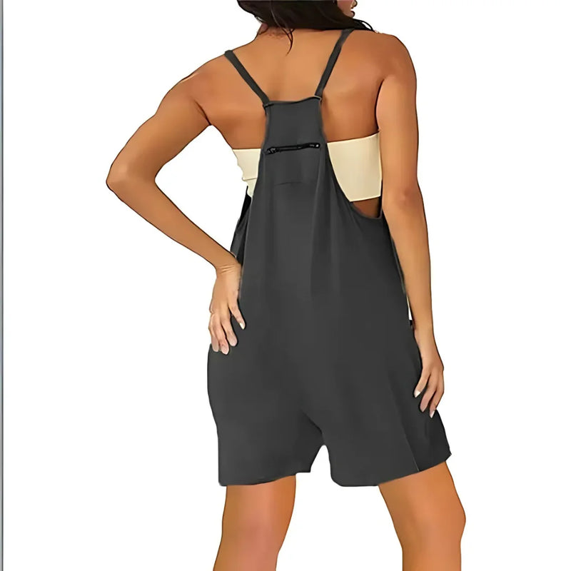 Comfortable Zipper Jumpsuit With Pockets