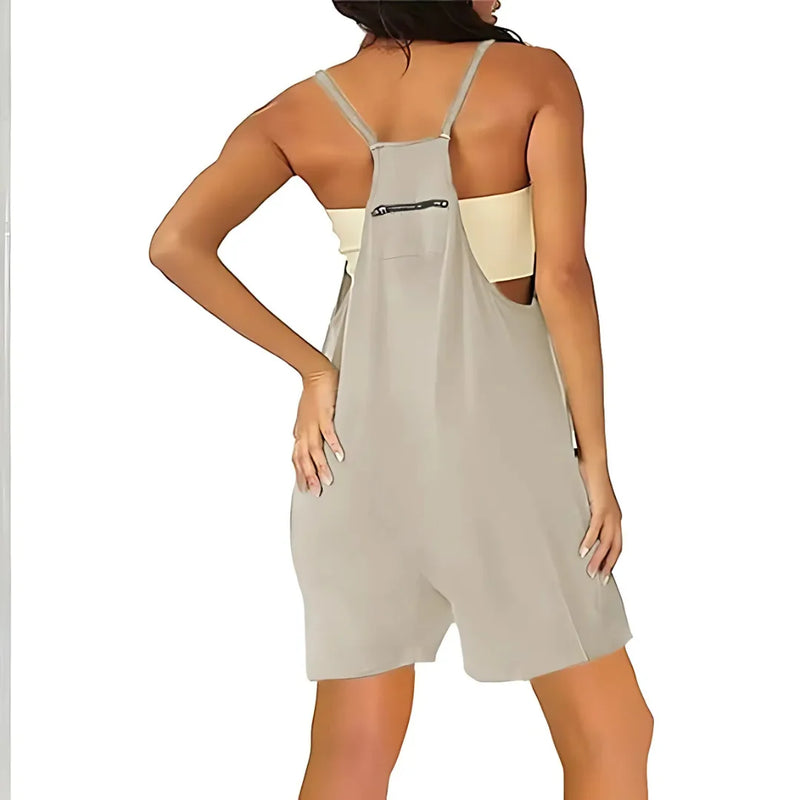Comfortable Zipper Jumpsuit With Pockets