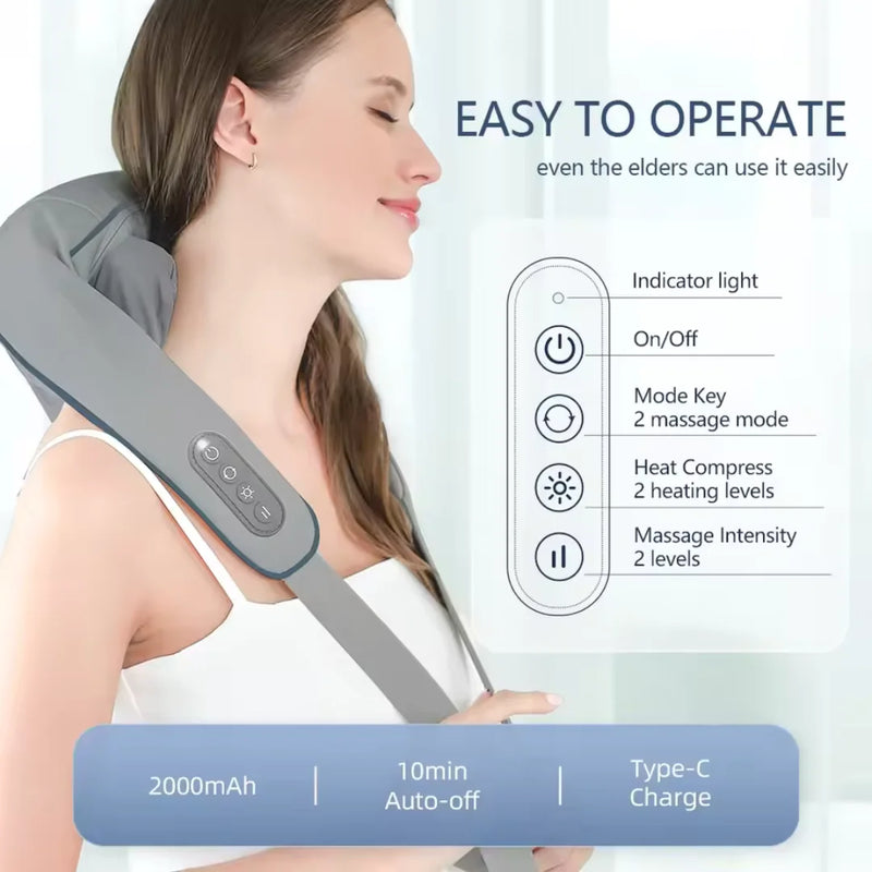 Soothing Back & Neck Massager For Quick Pain Relief
