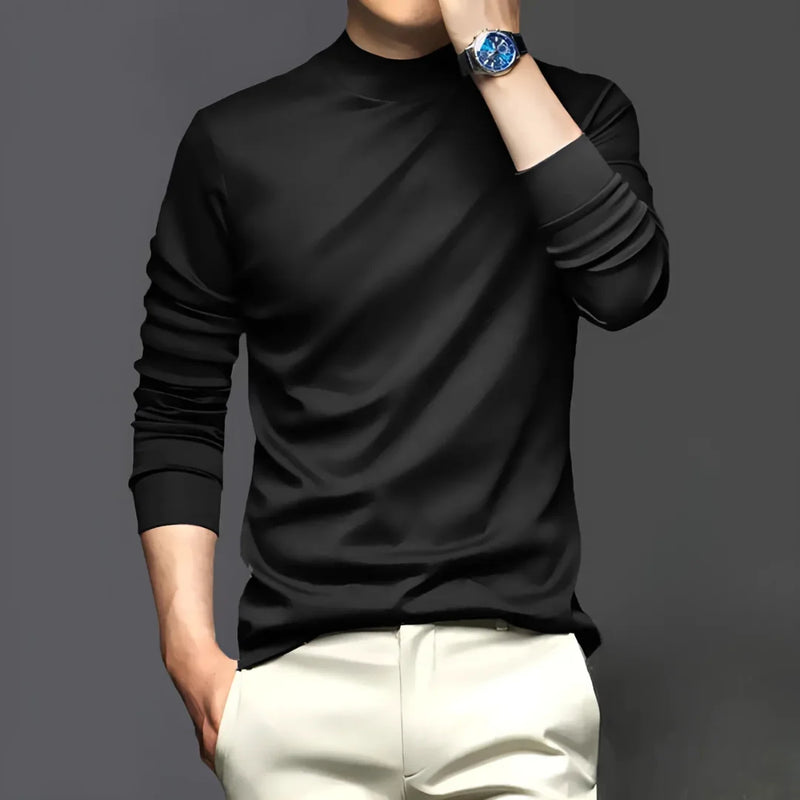 Warm Mercerized Cotton Shirt with Fleece Base
