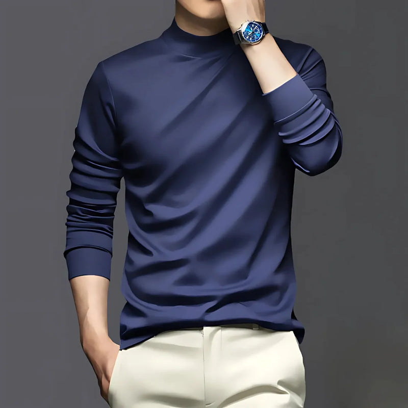 Warm Mercerized Cotton Shirt with Fleece Base